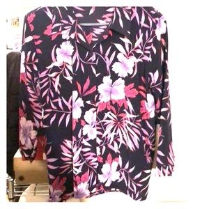 Flower print blouse